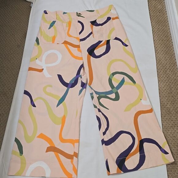 Mave By Anthropologie Cropped Wideleg Pants 34 - Picture 1 of 9